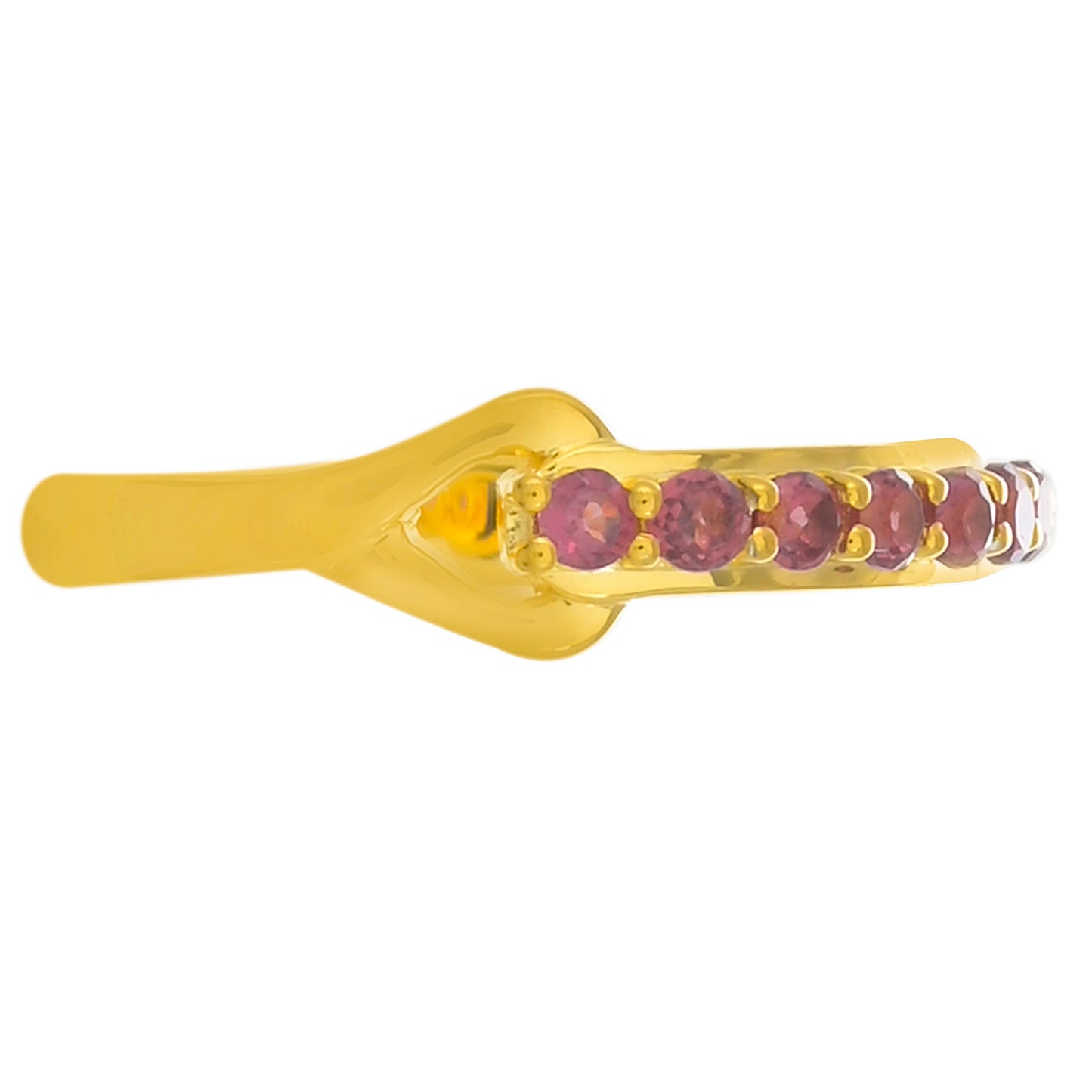 Inel din Argint 925 Placat cu Aur ( 2.37 grame ) cu Granat Rodolit 0.34 Carate