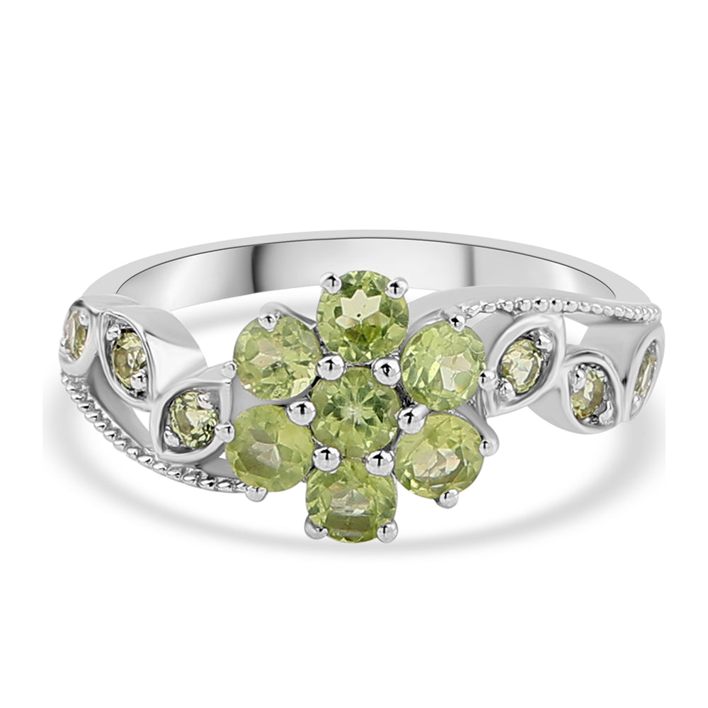 Inel din Argint 925 ( 3.25 grame ) cu Peridot 1.98 Carate 1 