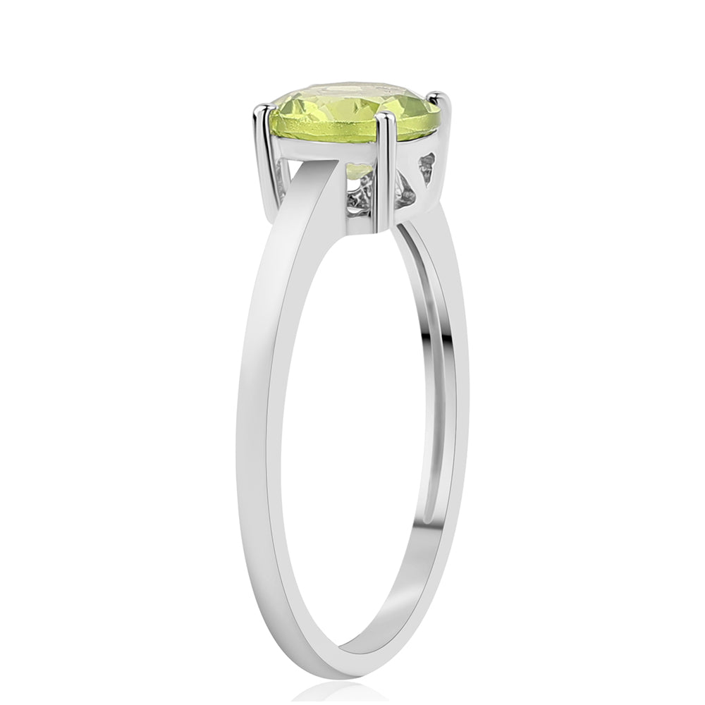 Inel din Argint 925 ( -2.41 grame ) cu Peridot 25.21 Carate 2 