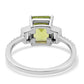 Inel din Argint 925 ( 2.17 grame ) cu Peridot și Topaz Alb 2.72 Carate