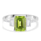 Inel din Argint 925 ( 2.17 grame ) cu Peridot și Topaz Alb 2.72 Carate