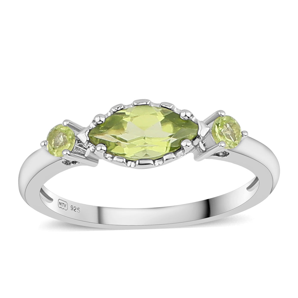 Inel din Argint 925 ( 2.13 grame ) cu Peridot 1.43 Carate