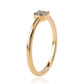 Inel din Argint 925 Placat cu Aur ( 1.68 grame ) cu Diamant Albastru 0.11 Carate