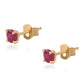Cercei din Argint 925 Placat cu Aur ( 0.63 grame ) cu Rubin Mozambic 1.1 Carate