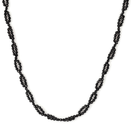 Colier din Argint 925 Placat cu Aur ( 0.93 grame ) cu Spinel Negru 30.75 Carate