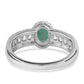 Inel din Argint 925 ( 3.29 grame ) cu Smarald Brazilian și Topaz Alb 1.01 Carate