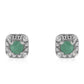 Set din Argint 925 ( 4.13 grame ) cu Smarald Brazilian și Topaz Alb 1.18 Carate ( Cercei+Inel+Pandantiv )