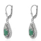 Cercei din Argint 925 ( 3.41 grame ) cu Smarald Brazilian și Topaz Alb 2.13 Carate