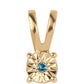 Pandantiv din Argint 925 Placat cu Aur ( 0.63 grame ) cu Diamant Albastru 0.02 Carate