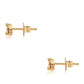 Cercei din Argint 925 Placat cu Aur ( 0.98 grame ) cu Diamant Albastru 0.02 Carate