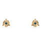 Cercei din Argint 925 Placat cu Aur ( 0.98 grame ) cu Diamant Albastru 0.02 Carate