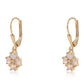 Cercei din Argint 925 Placat cu Aur ( 1.87 grame ) cu Opal Etiopian Lega Dembi și Topaz Alb 0.94 Carate