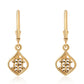 Cercei din Argint 925 Placat cu Aur ( 2.02 grame ) cu Diamant Albastru 0.14 Carate
