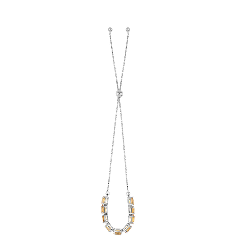 Brățară din Argint 925 ( 3.92 grame ) cu Citrin 3.78 Carate 3 