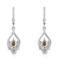 Cercei din Argint 925 ( 4 grame ) cu Citrin și Topaz Alb 1.12 Carate
