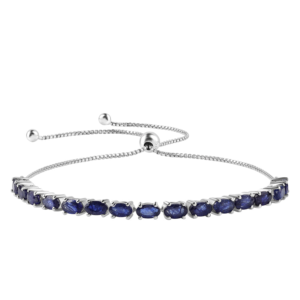 Brățară din Argint 925 ( 4.81 grame ) cu Safir Albastru Australian 4.5 Carate 1 