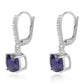 Cercei din Argint 925 ( 1.81 grame ) cu Safir Albastru Australian și Topaz Alb 5.7 Carate