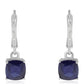 Cercei din Argint 925 ( 1.81 grame ) cu Safir Albastru Australian și Topaz Alb 5.7 Carate
