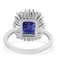 Inel din Argint 925 ( 2.39 grame ) cu Safir Albastru Australian și Topaz Alb 8.66 Carate