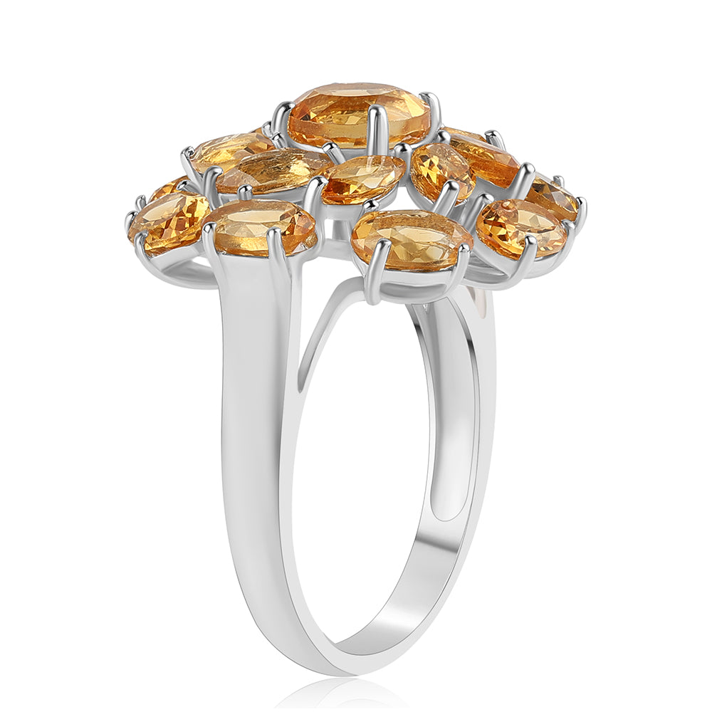 Inel din Argint 925 ( 4.48 grame ) cu Citrin 6.42 Carate