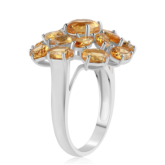 Inel din Argint 925 ( 4.48 grame ) cu Citrin 6.42 Carate