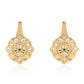 Cercei din Argint 925 Placat cu Aur ( 4.99 grame ) cu Diamant Verde și Diamant Alb 0.09 Carate