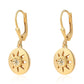 Cercei din Argint 925 Placat cu Aur ( 3.82 grame ) cu Diamant Verde 0.01 Carate