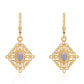 Cercei din Argint 925 Placat cu Aur ( 5.38 grame ) cu Iolit 1.3 Carate