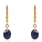 Cercei din Argint 925 Placat cu Aur ( 0.83 grame ) cu Iolit 2.8 Carate