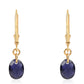 Cercei din Argint 925 Placat cu Aur ( 0.83 grame ) cu Iolit 2.8 Carate