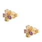 Cercei din Argint 925 Placat cu Aur ( 1.97 grame ) cu Ametist Rose de France și Peridot 1.68 Carate