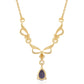 Colier din Argint 925 Placat cu Aur ( 3.64 grame ) cu Iolit și Topaz Alb 0.73 Carate