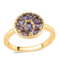 Inel din Argint 925 Placat cu Aur ( 2.79 grame ) cu Iolit 0.79 Carate
