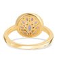 Inel din Argint 925 Placat cu Aur ( 2.79 grame ) cu Iolit 0.79 Carate