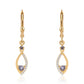 Cercei din Argint 925 Placat cu Aur ( 1.92 grame ) cu Iolit și Topaz Alb 0.37 Carate