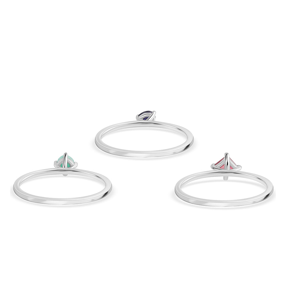 Set din Argint 925 ( 4.5 grame ) cu Rubin Thailandez și Smarald Brazilian 1.05 Carate ( Inel )