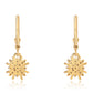 Cercei din Argint 925 Placat cu Aur ( 2.13 grame ) cu Diamant Roșu și Diamant Alb 0.19 Carate