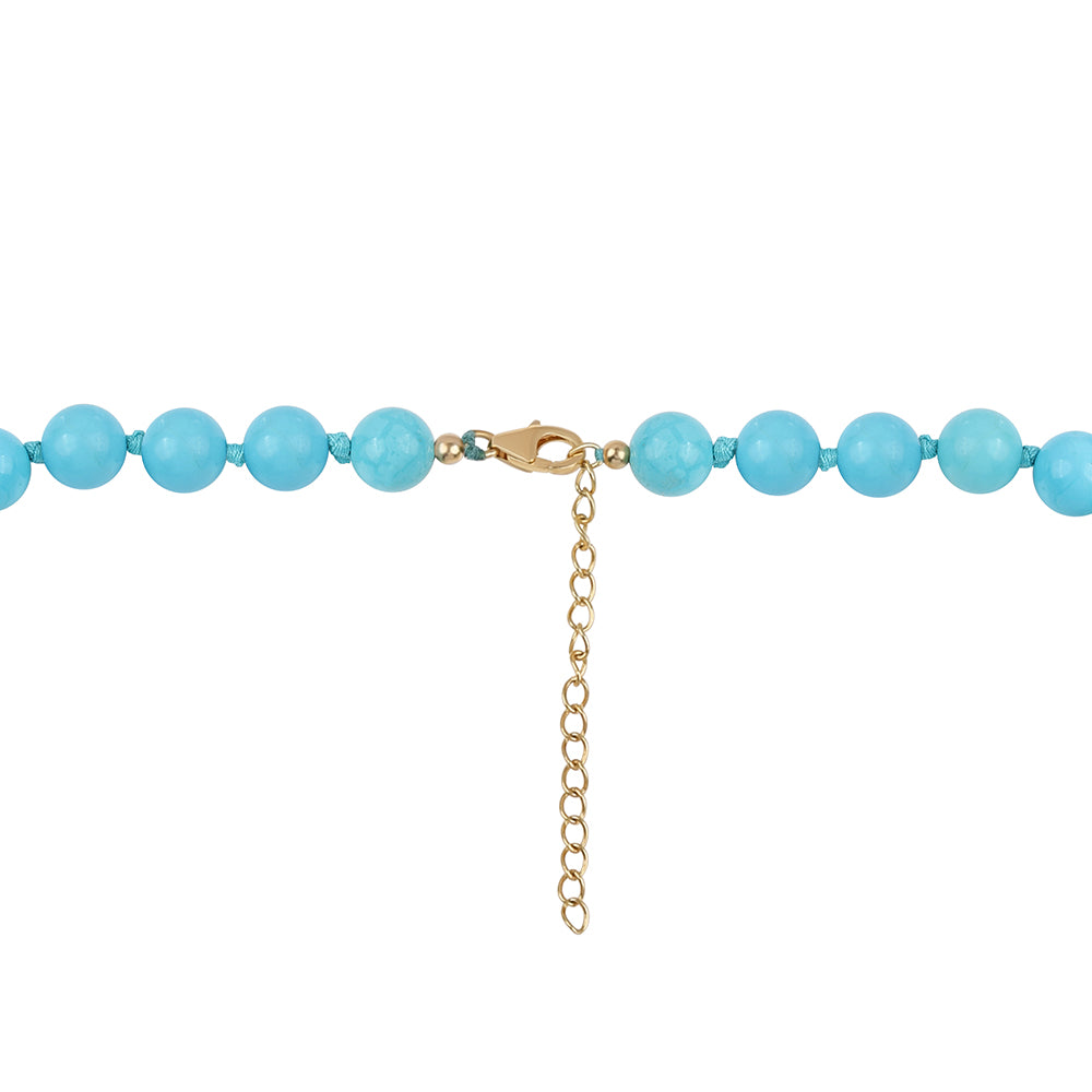 Set din Argint 925 Placat cu Aur ( 1.72 grame ) cu Turcoaz ”Frumoasa Adormită” 270.94 Carate ( Colier+Brățară )