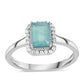 Inel din Argint 925 ( 1.9 grame ) cu Grandidierit și Topaz Alb 1.56 Carate