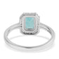 Inel din Argint 925 ( 1.9 grame ) cu Grandidierit și Topaz Alb 1.56 Carate