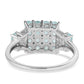 Inel din Argint 925 ( 2.31 grame ) cu Grandidierit și Topaz Alb 1.56 Carate