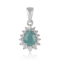 Pandantiv din Argint 925 ( 0.72 grame ) cu Grandidierit și Topaz Alb 1.16 Carate