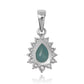Pandantiv din Argint 925 ( 0.72 grame ) cu Grandidierit și Topaz Alb 1.16 Carate