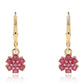 Cercei din Argint 925 Placat cu Aur ( 1.96 grame ) cu Rubin Mozambic 1.76 Carate