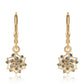 Cercei din Argint 925 Placat cu Aur ( 1.87 grame ) cu Diamant Albastru 0.21 Carate