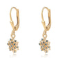 Cercei din Argint 925 Placat cu Aur ( 1.87 grame ) cu Diamant Albastru 0.21 Carate