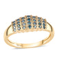 Inel din Argint 925 Placat cu Aur ( 2.23 grame ) cu Diamant Albastru 0.27 Carate