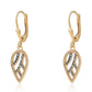 Cercei din Argint 925 Placat cu Aur ( 2.54 grame ) cu Diamant Albastru 0.17 Carate