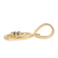 Pandantiv din Argint 925 Placat cu Aur ( 0.63 grame ) cu Diamant Albastru 0.04 Carate