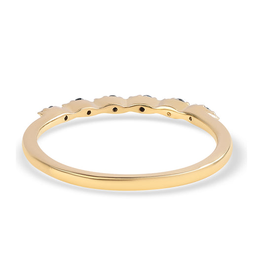 Inel din Argint 925 Placat cu Aur ( 1.21 grame ) cu Diamant Albastru 0.06 Carate